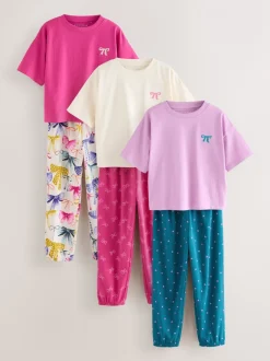 Nachtkleding En Pyjama's|Pyjama's*Next - Verpakking van 3 pyjama's met joggingbroek (3-16 jr) Strikken Helder