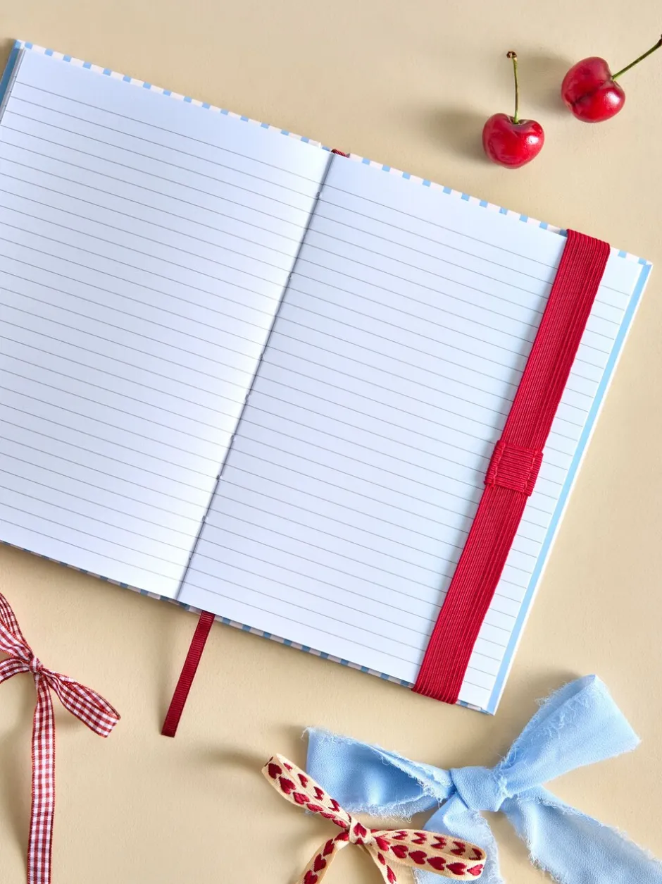 Thuiskantoor*Next Stripe Cherry Bow A5 Lined Notebook