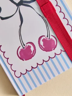 Thuiskantoor*Next Stripe Cherry Bow A5 Lined Notebook