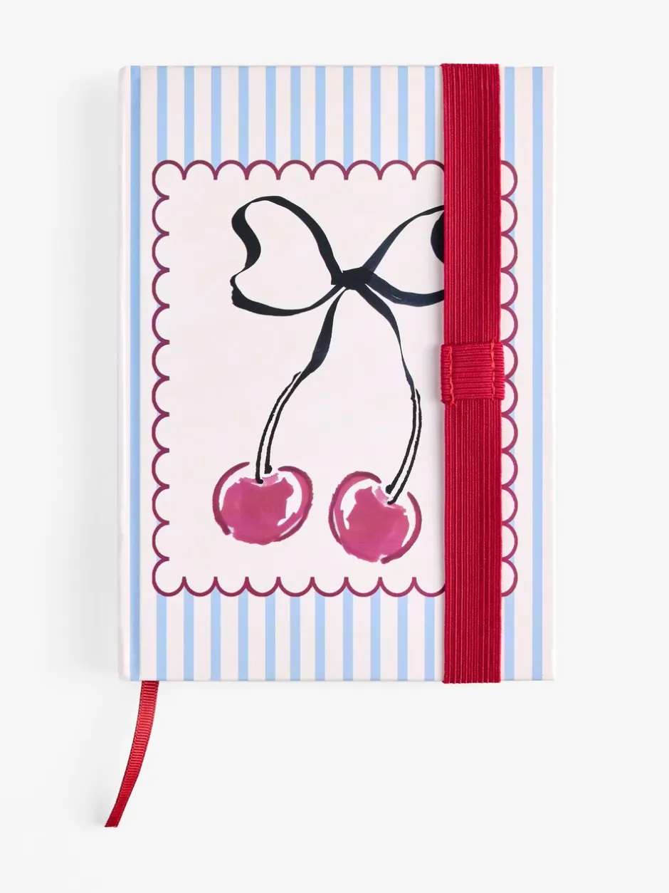 Thuiskantoor*Next Stripe Cherry Bow A5 Lined Notebook
