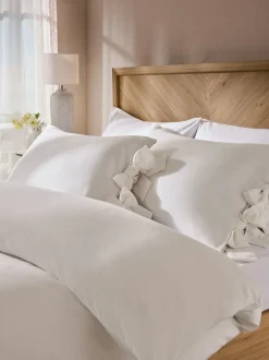 Beddengoedsets En Dekbedovertrekken|Next Superzachte 100% geborsteld katoenen dekbedovertrek- en kussensloopset Wit