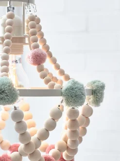 Lampenkappen|Verlichting*Next Tahlia - Eenvoudig te monteren lampenkap met pompons in kroonluchterstijl