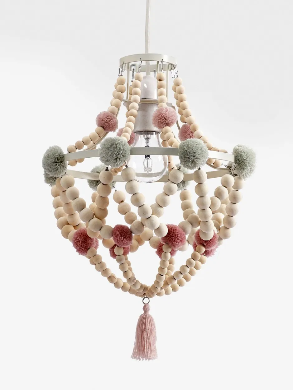 Lampenkappen|Verlichting*Next Tahlia - Eenvoudig te monteren lampenkap met pompons in kroonluchterstijl