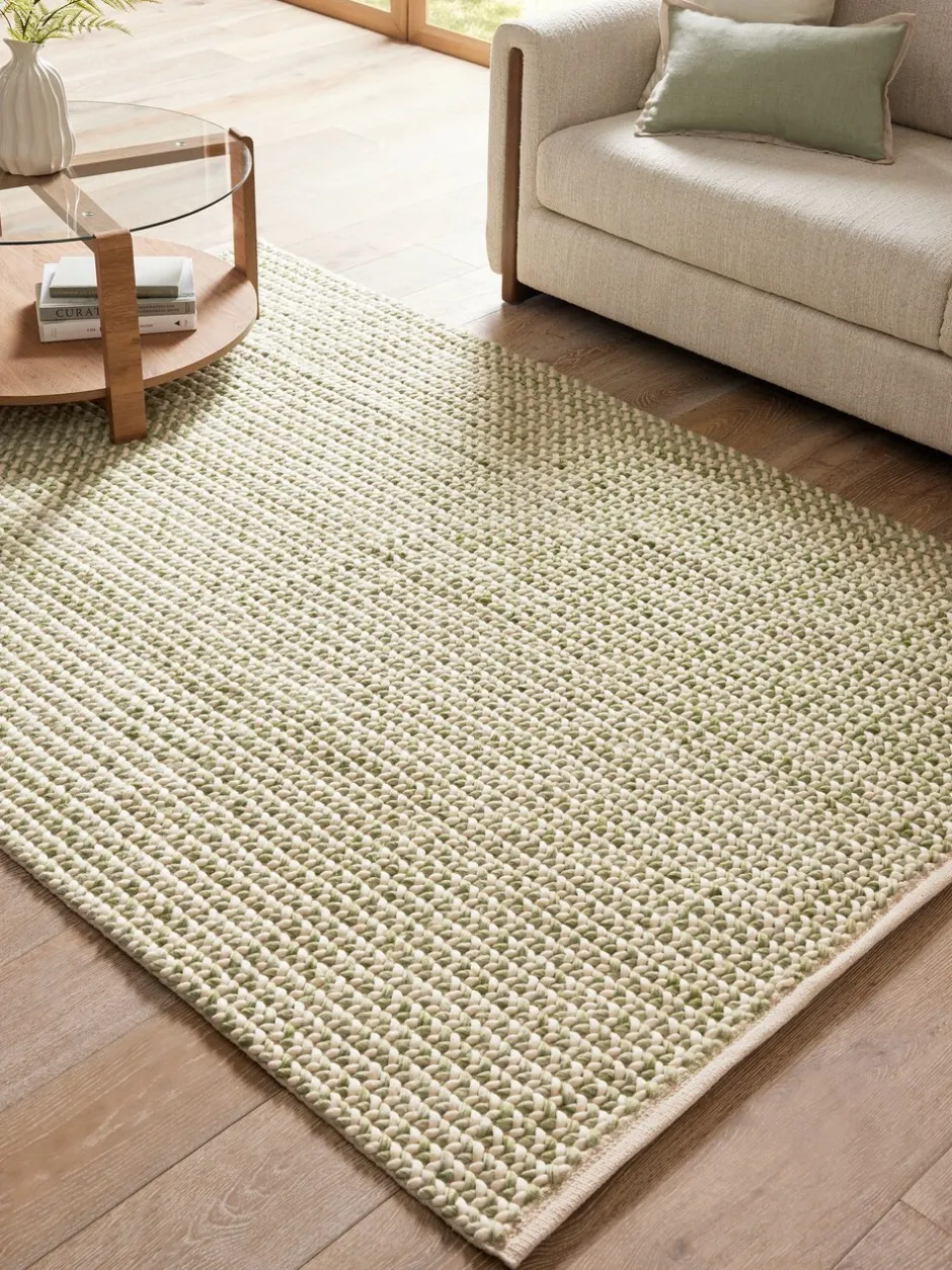 Vloerkleden En Lopers|Vloerkleden En Lopers*Next Tapijt met breiteffect Grijs-groen
