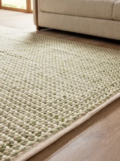 Vloerkleden En Lopers|Vloerkleden En Lopers*Next Tapijt met breiteffect Grijs-groen