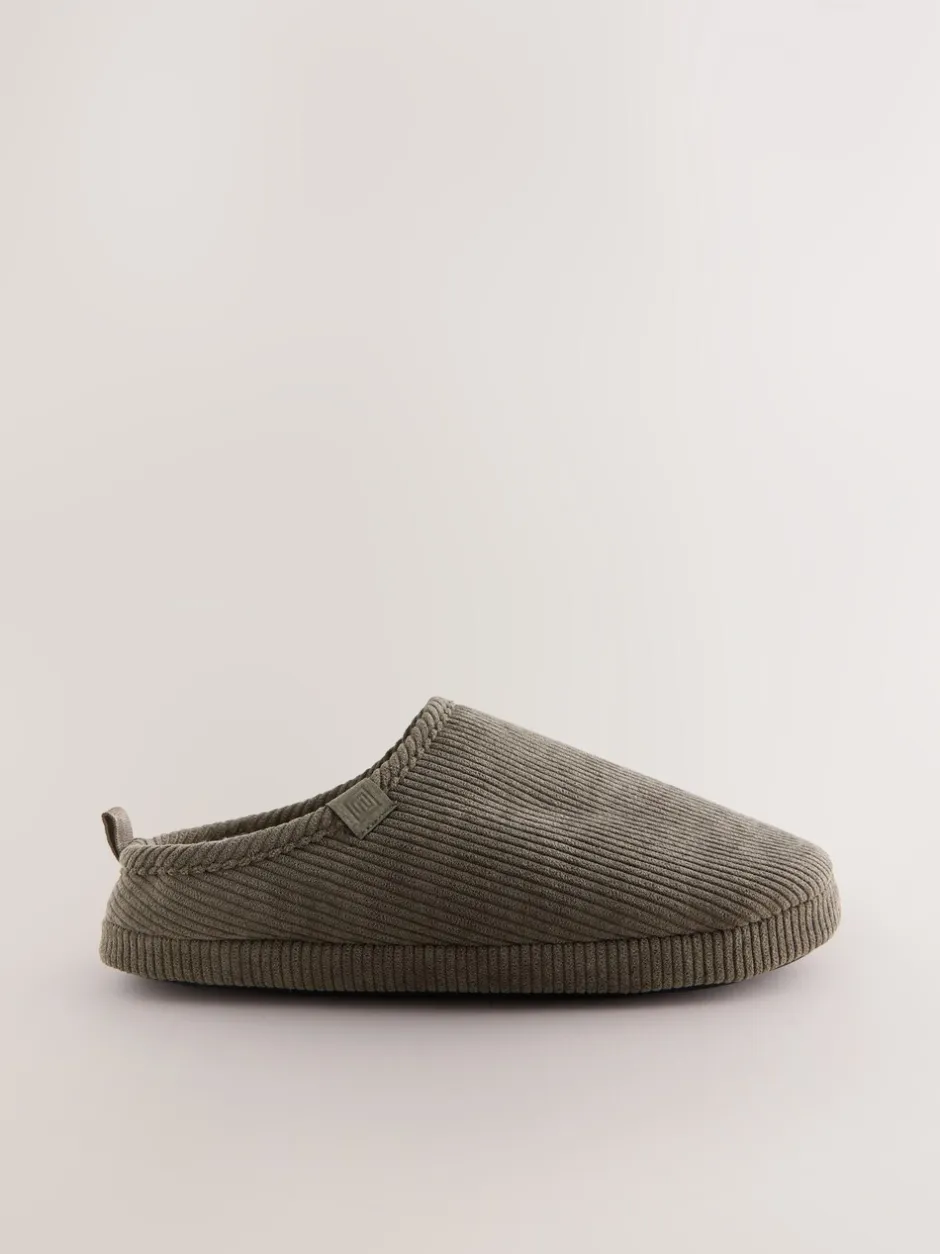 Pantoffels|Loungewear*Next - Corduroy pantoffelmuiltjes Taupe