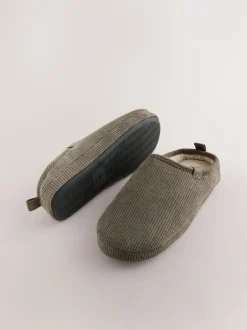 Pantoffels|Loungewear*Next - Corduroy pantoffelmuiltjes Taupe