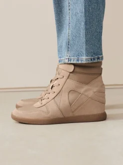 Sneakers|Next - Forever Comfort® sneakers met sleehak en veters Taupe