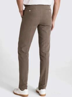 Formele Broek|MOSS Taupe - Brushed Cord Trousers