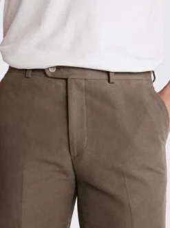 Formele Broek|MOSS Taupe - Brushed Cord Trousers