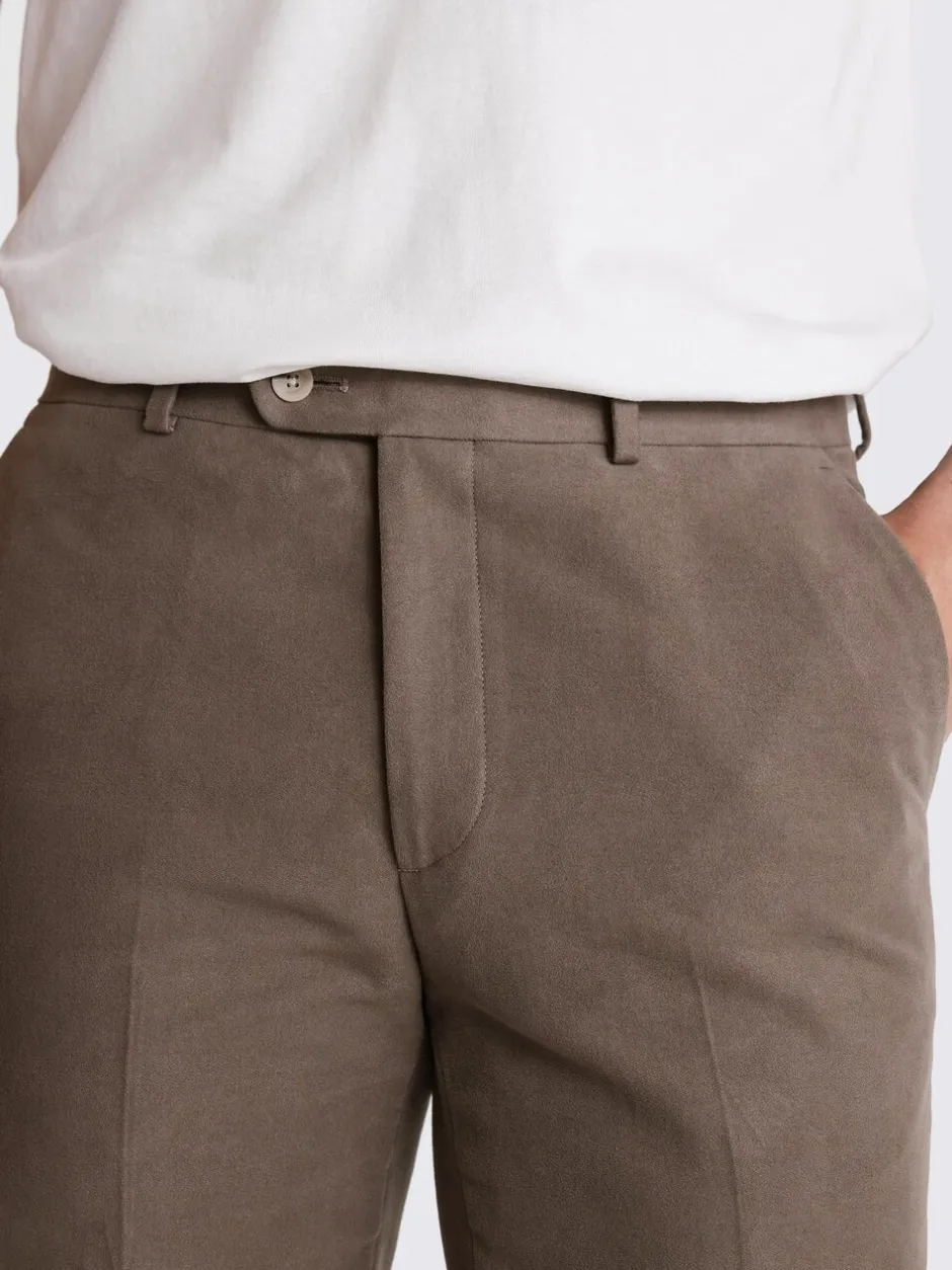Formele Broek|MOSS Taupe - Brushed Cord Trousers