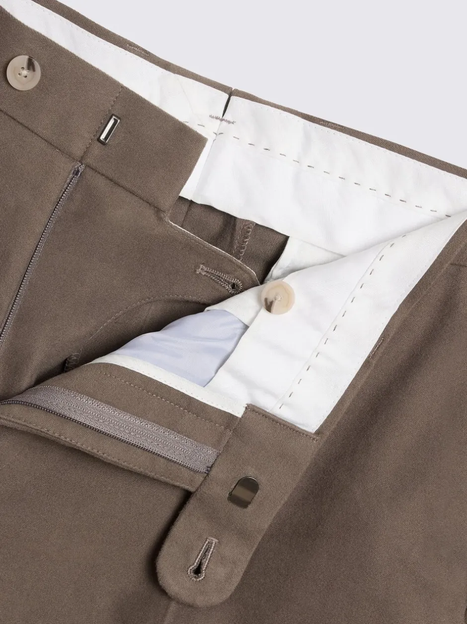 Formele Broek|MOSS Taupe - Brushed Cord Trousers