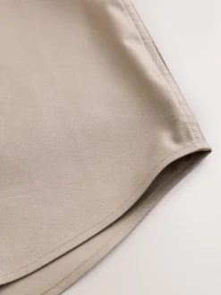 Shirts*Next Taupe - Oxford-overhemd met korte mouwen mouwen en hoog aandeel katoen (3-16 jr)