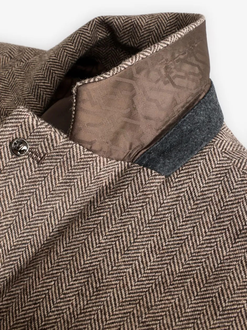 Blazers En Business-Jasjes*Next - Slim Fit - Blazer met visgraatmotief en hoog wolgehalte Taupe