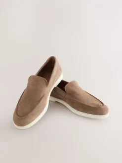 Schoenen|Formele Schoenen|Next - Suède instapschoenen Taupe