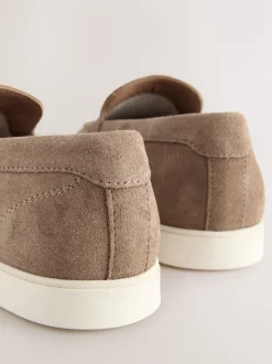Schoenen|Formele Schoenen|Next - Suède instapschoenen Taupe
