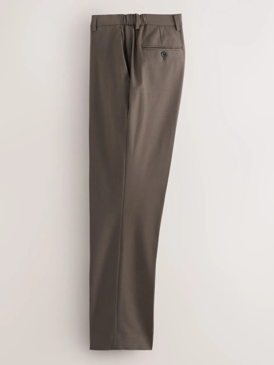 Formele Broek*Next - Aansluitend - Elasticated Waist Motionflex Stretch Smart Trousers Taupe bruin