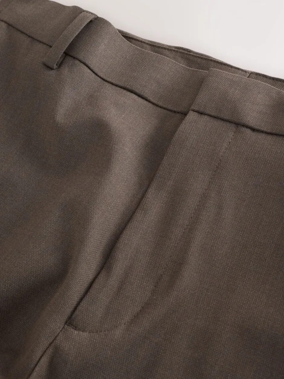 Formele Broek*Next - Aansluitend - Elasticated Waist Motionflex Stretch Smart Trousers Taupe bruin