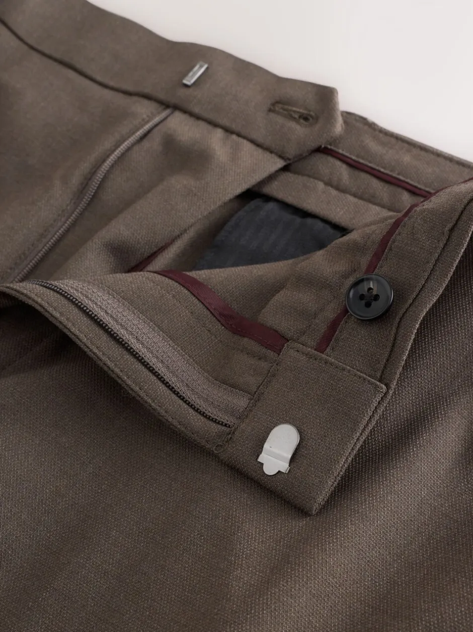 Formele Broek*Next - Aansluitend - Elasticated Waist Motionflex Stretch Smart Trousers Taupe bruin