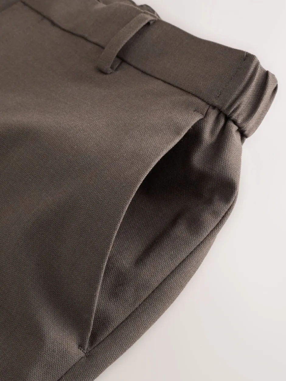 Formele Broek*Next - Aansluitend - Elasticated Waist Motionflex Stretch Smart Trousers Taupe bruin
