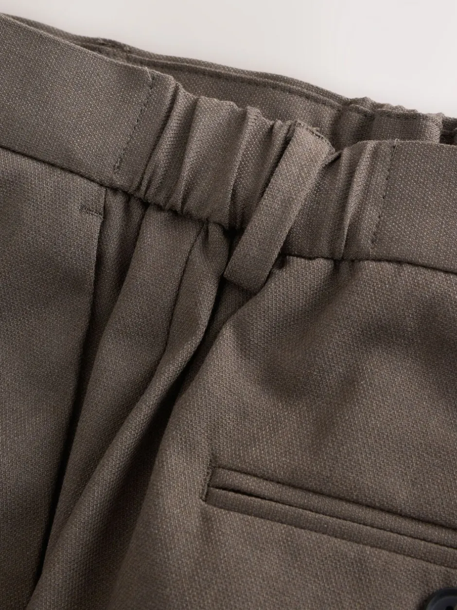 Formele Broek*Next - Aansluitend - Elasticated Waist Motionflex Stretch Smart Trousers Taupe bruin