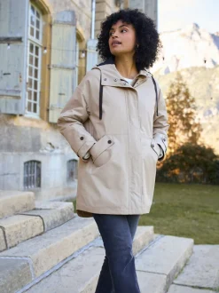 Jassen En Jacks|Moederschap*Seraphine - 3-In-1 Maternity & Babywearing Raincoat Taupe-grijs
