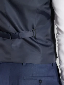 Vesten|Ted Baker Tailoring Blauw premium Panama gilet