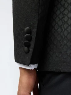 Smokings En Feestkleding*Ted Baker Tailoring Diamond Jacquard Black Jacket