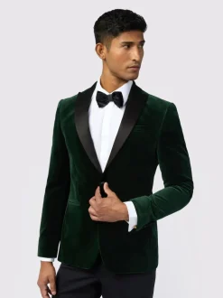 Smokings En Feestkleding|Ted Baker Tailoring Green Velvet Jacket