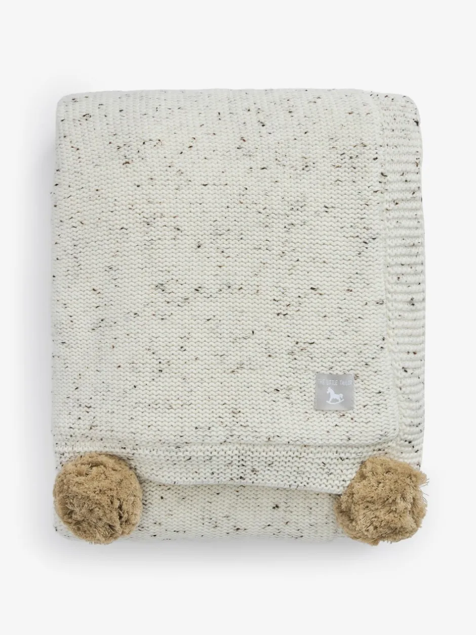 Babyartikelen En Slaapzakken |The Little Tailor - Babydeken met pompons en pluche voering