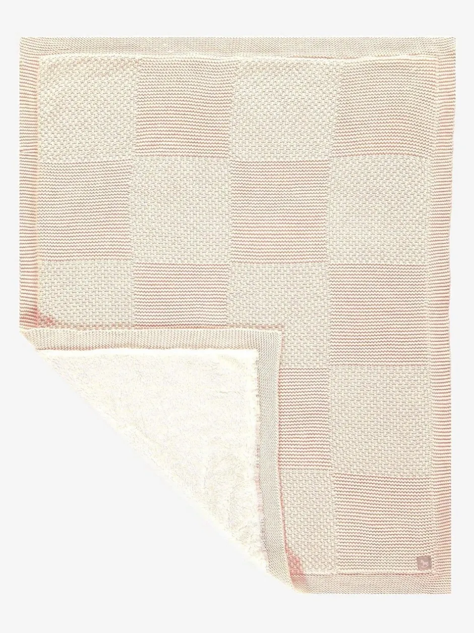 Babyartikelen En Slaapzakken *The Little Tailor 100% katoenen pluchen gebreide deken Roze