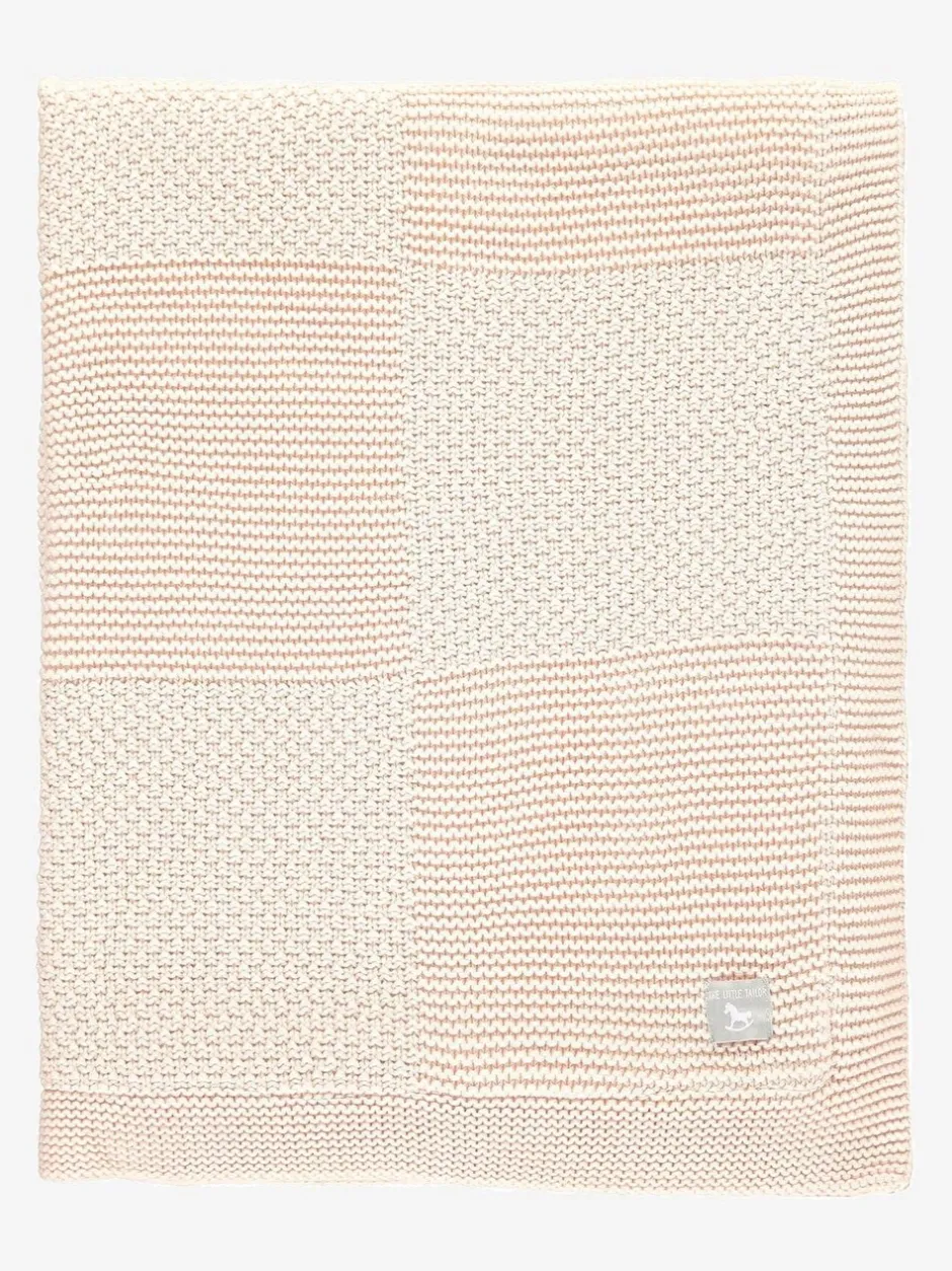 Babyartikelen En Slaapzakken *The Little Tailor 100% katoenen pluchen gebreide deken Roze