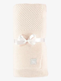 Babyartikelen En Slaapzakken *The Little Tailor 100% katoenen pluchen gebreide deken Roze