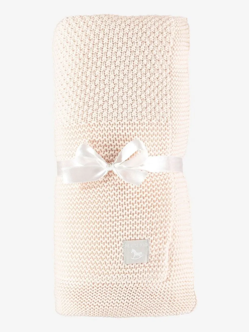 Babyartikelen En Slaapzakken *The Little Tailor 100% katoenen pluchen gebreide deken Roze