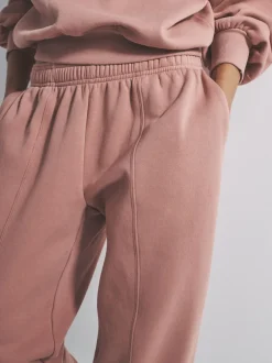 Hoody's En Sweatshirts|The Set - Combi-Set van oversized Sweatshirt met raglanmouwen en Barrel jeans Joggingbroeken