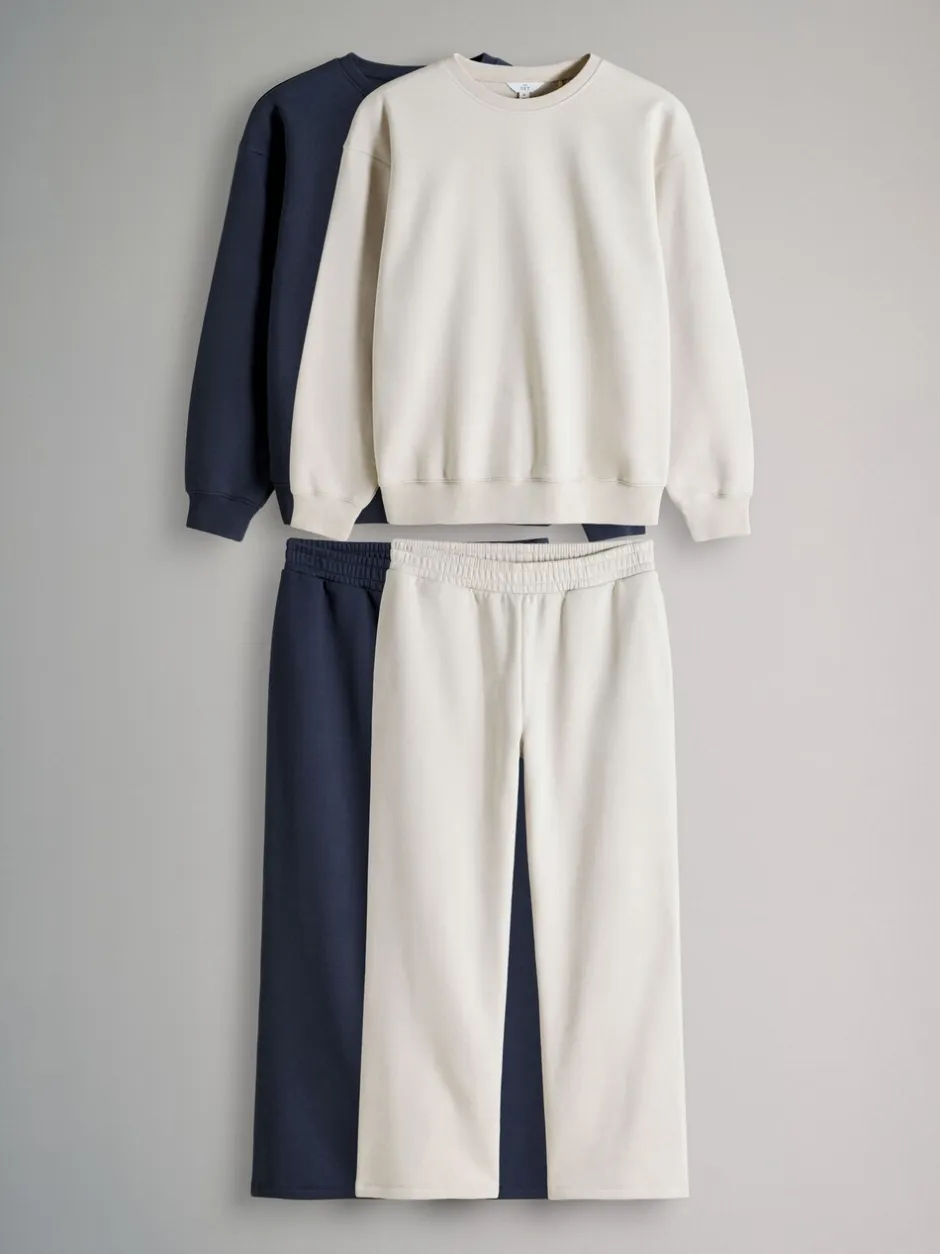 Hoody's En Sweatshirts|The Set 4 Pack Crew Neck Sweat and Wide Leg Joggers