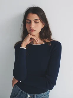 Gebreide Kleding*The Set 2 Pack gebreide tops met afgebiesde lage ronde rug