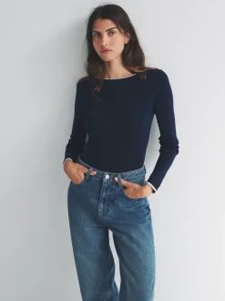 Gebreide Kleding*The Set 2 Pack gebreide tops met afgebiesde lage ronde rug