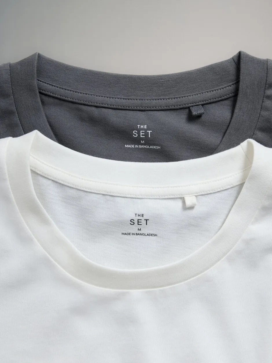 Pyjama's|Loungewear*The Set 2 Pack Jersey T-Shirt and Flannel Pyjamas