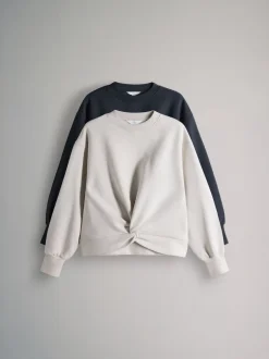 Hoody's En Sweatshirts|The Set 2 Pack Knot Front Sweatshirt