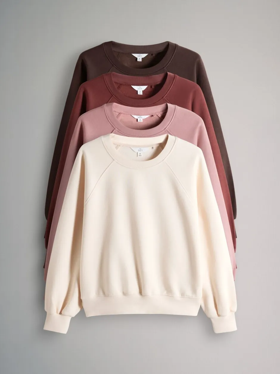 Hoody's En Sweatshirts|The Set 4 Pack Raglan Sweat Tops