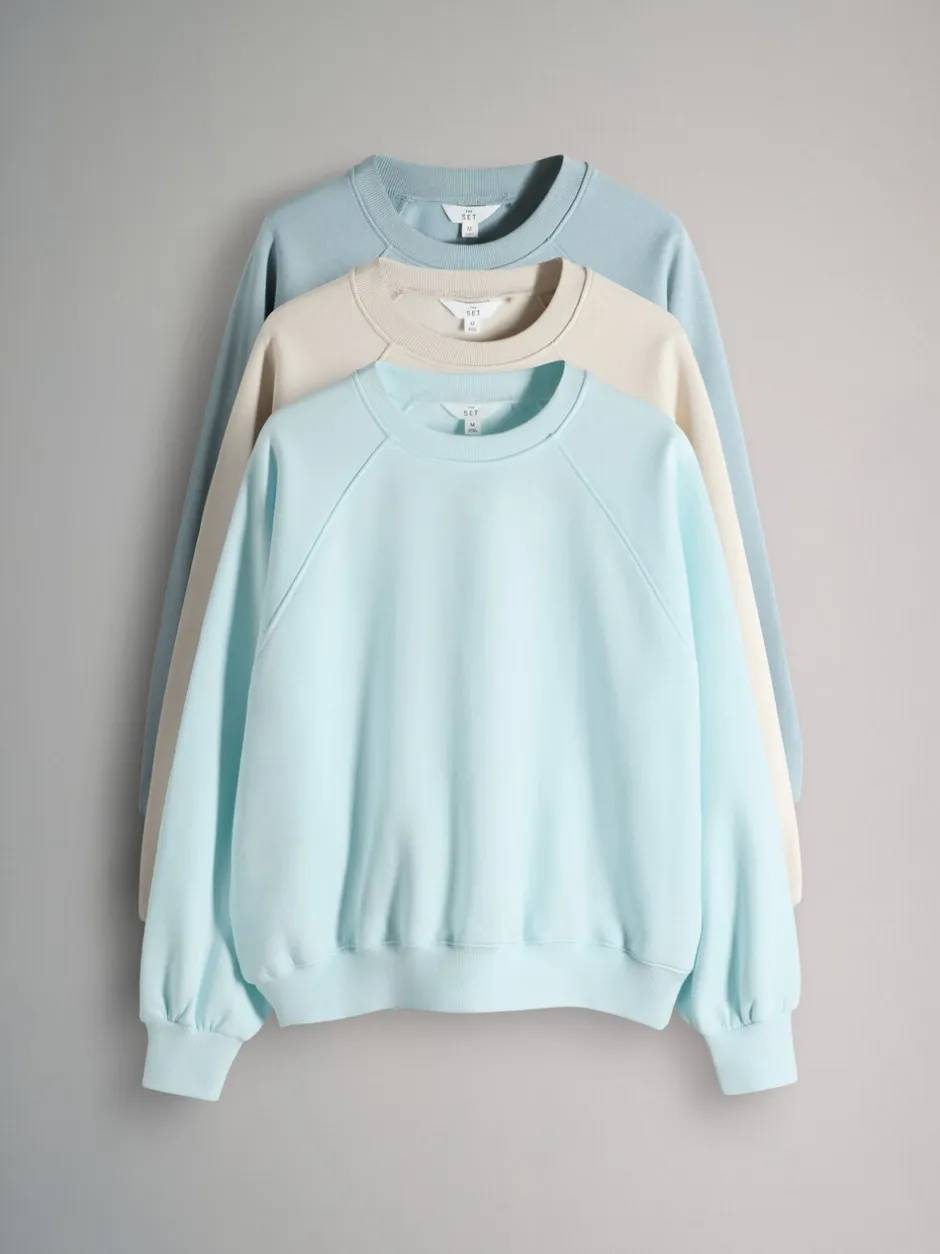 Hoody's En Sweatshirts|The Set 3 Pack Raglan Sweat Tops