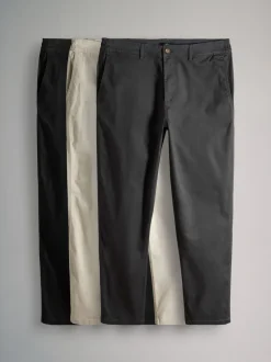 Broeken En Chino's|The Set 3 Pack Slim Leg Chino Trousers