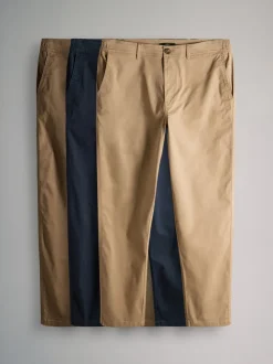 Broeken En Chino's*The Set 3 Pack Slim Leg Chino Trousers