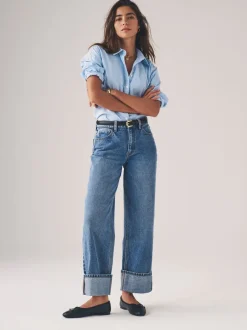 Jeans*The Set 2 Pack wijde pijpen jeans met omgeslagen zoom