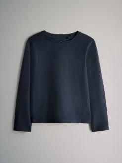 Pyjama's*The Set Long Sleeve Cotton Jersey T-Shirt and Woven Bottom Pyjamas Set