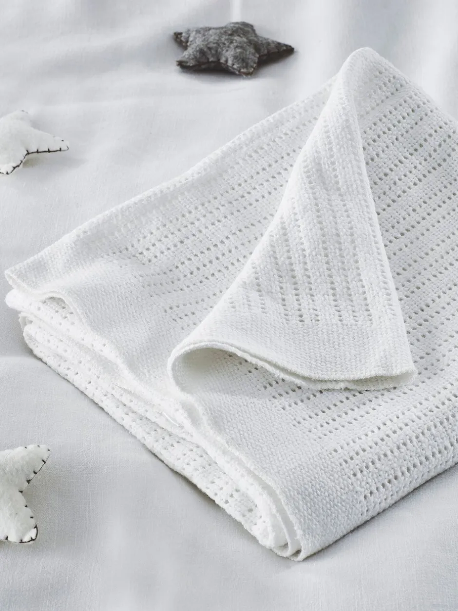 Babyartikelen En Slaapzakken |Kinderbeddengoed|The White Company - Cellulaire satijnen winterdeken Wit