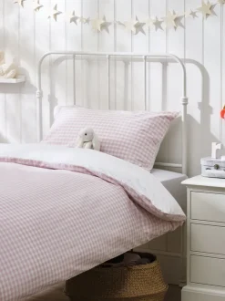 Merkbeddengoed*The White Company - Omkeerbare tweepersoons dekbedovertrekset met gingham-ruit