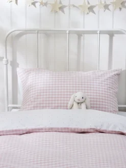 Merkbeddengoed*The White Company - Omkeerbare tweepersoons dekbedovertrekset met gingham-ruit