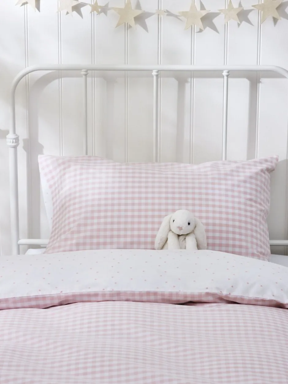 Merkbeddengoed*The White Company - Omkeerbare tweepersoons dekbedovertrekset met gingham-ruit